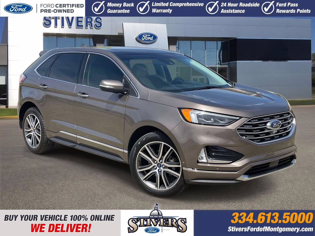 2019 Stone Gray Metallic Ford Edge Titanium FWD SUV