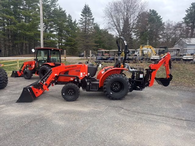 2026 Orange Bad Boy 4025H Loader Backhoe w industrial tires