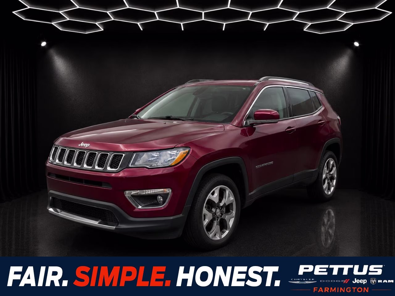 2020 Velvet Red Pearlcoat Jeep Compass Limited 4X4 SUV