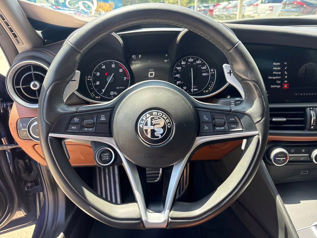2018 Montecarlo Blue Metallic Alfa Romeo Giulia Ti Sport AWD Sedan
