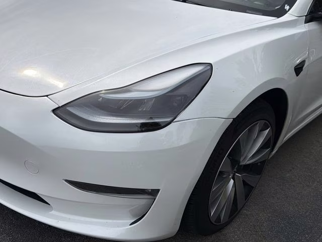 2023 White Tesla Model 3 Base RWD Sedan
