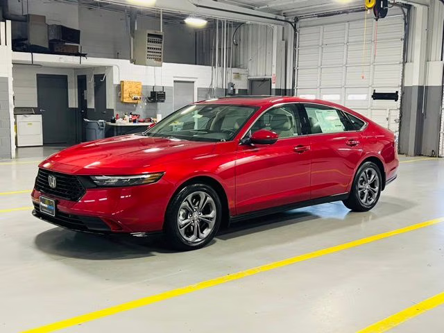 2026 Radiant Red Metallic Honda Accord Hybrid EX-L FWD Sedan