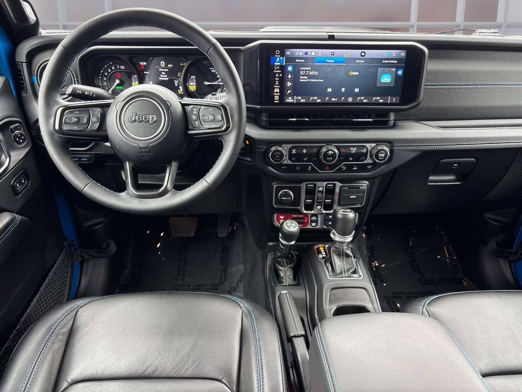 2024 Hydro Blue Pearl Coat Jeep Wrangler Rubicon X 4xe 4X4 SUV