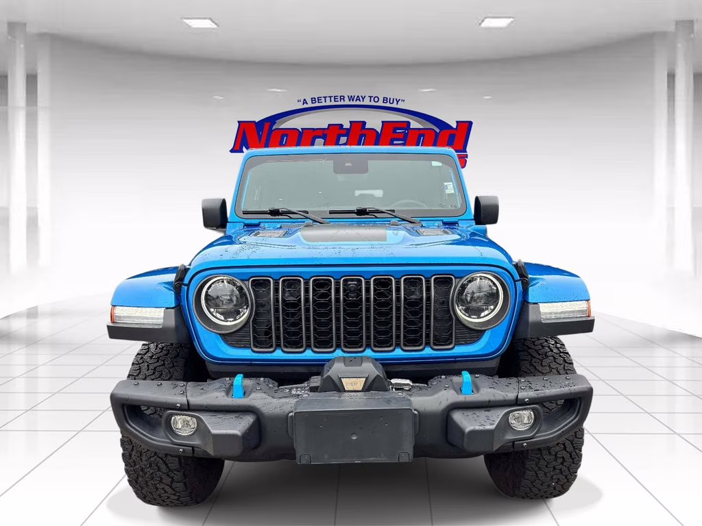 2024 Hydro Blue Pearl Coat Jeep Wrangler Rubicon X 4xe 4X4 SUV