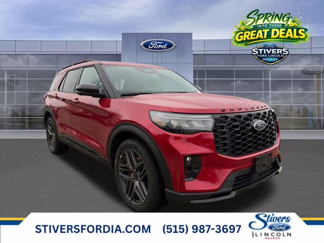 2026 Rapid Red Metallic Tinted Clearcoat Ford Explorer ST 4X4 SUV
