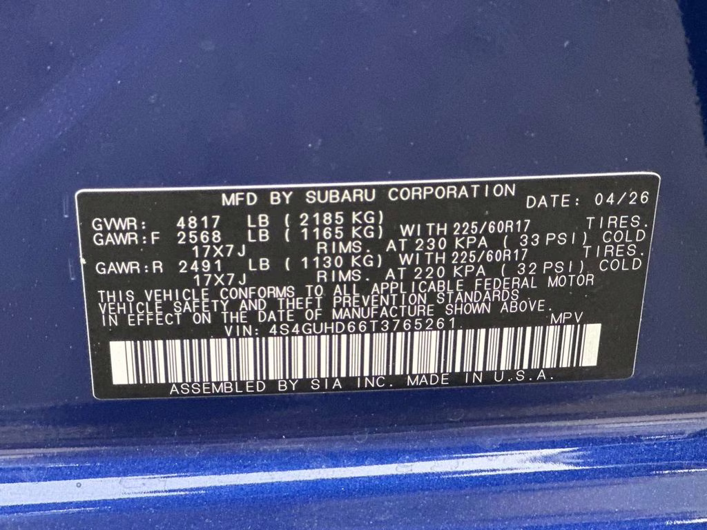 2026 Sapphire Blue Pearl Subaru Crosstrek Premium AWD SUV