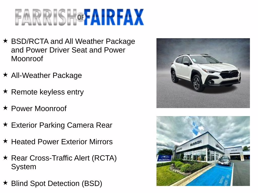 2026 Crystal White Pearl Subaru Crosstrek Premium AWD SUV