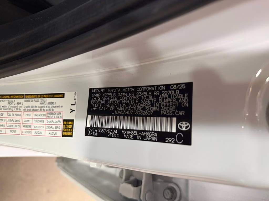 2026 Pearl Toyota Prius Nightshade w/Glass Roof AWD Hatchback