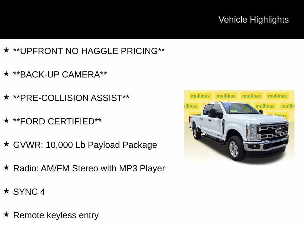 2025 Oxford White Ford Super Duty F-250 SRW XLT 4X4 Truck