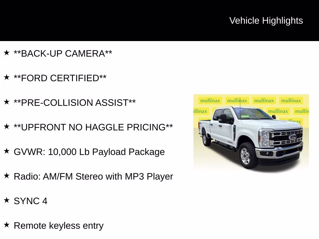 2025 Oxford White Ford Super Duty F-250 SRW XLT 4X4 Truck
