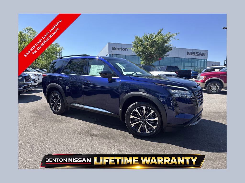 2026 Deep Ocean Blue Pearl Nissan Pathfinder Platinum 4X4 SUV
