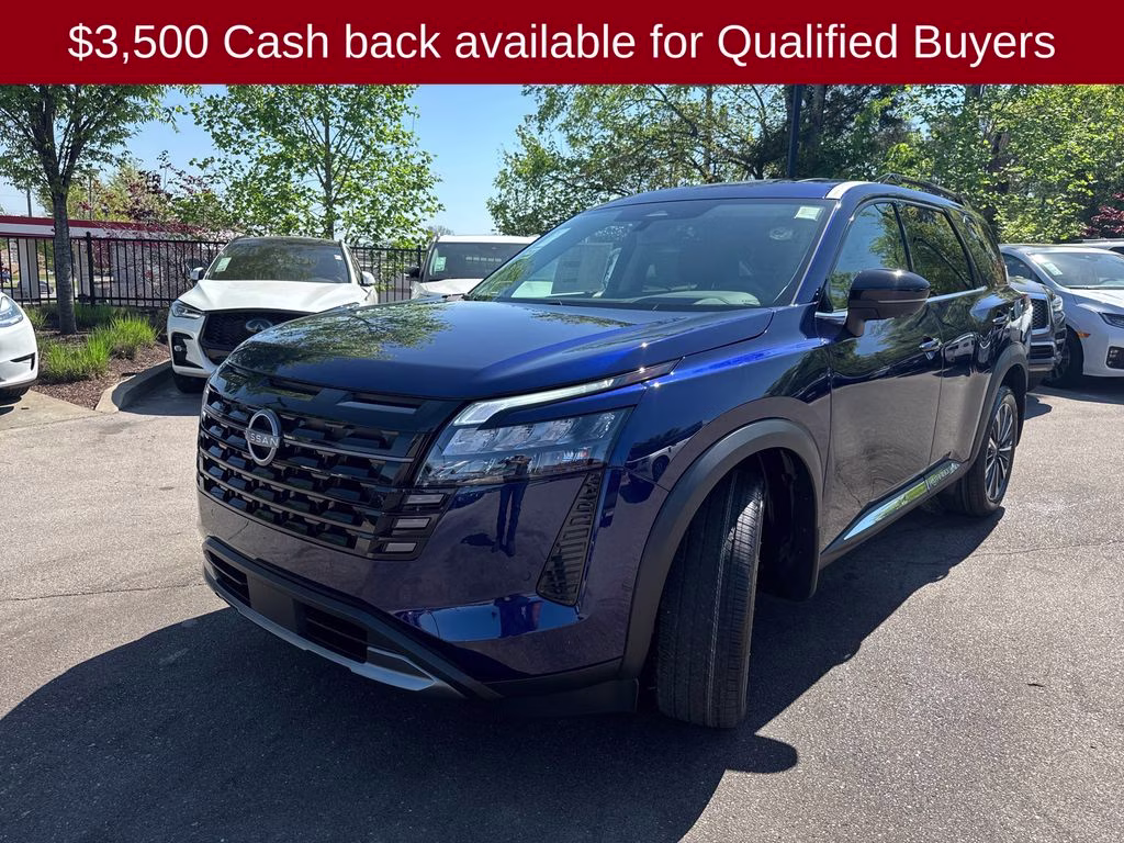 2026 Deep Ocean Blue Pearl Nissan Pathfinder Platinum 4X4 SUV