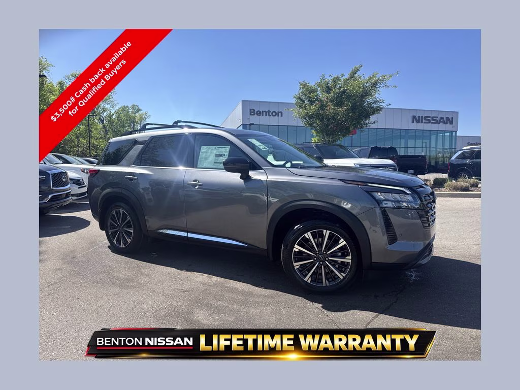2026 Gun Metallic Nissan Pathfinder Platinum FWD SUV