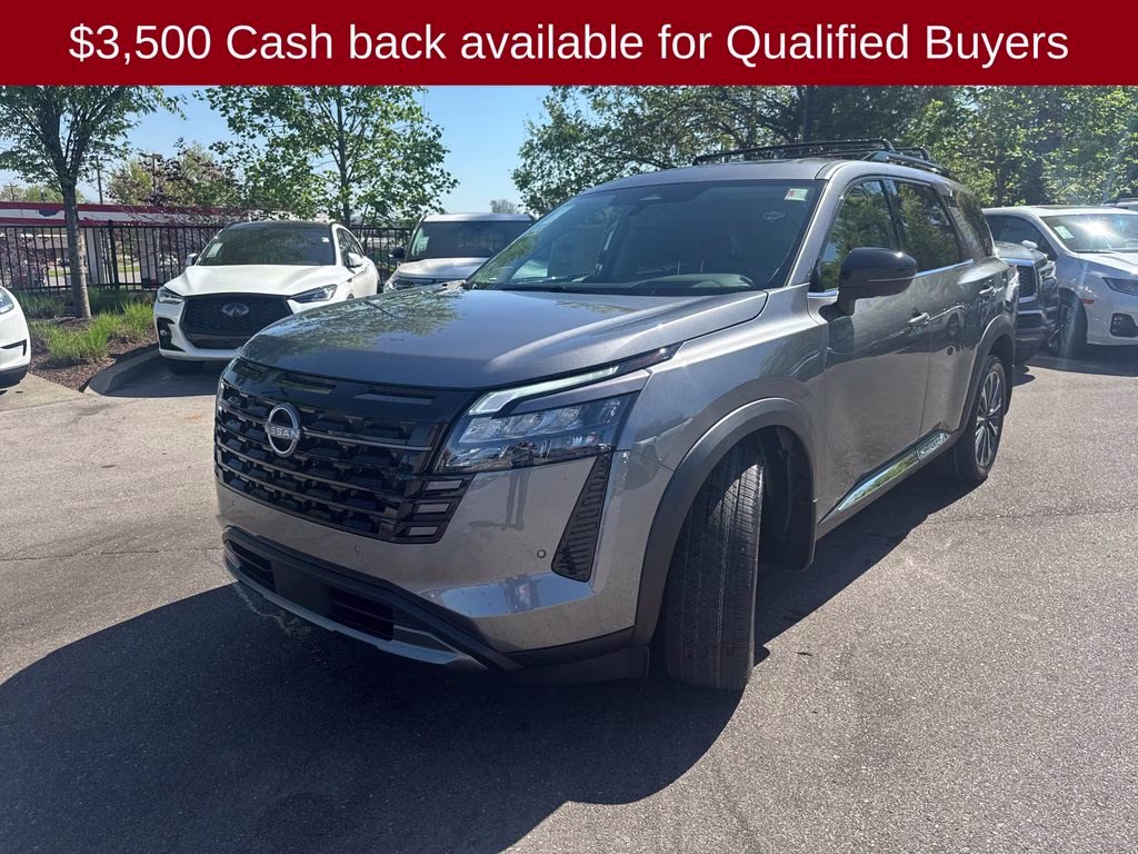 2026 Gun Metallic Nissan Pathfinder Platinum FWD SUV