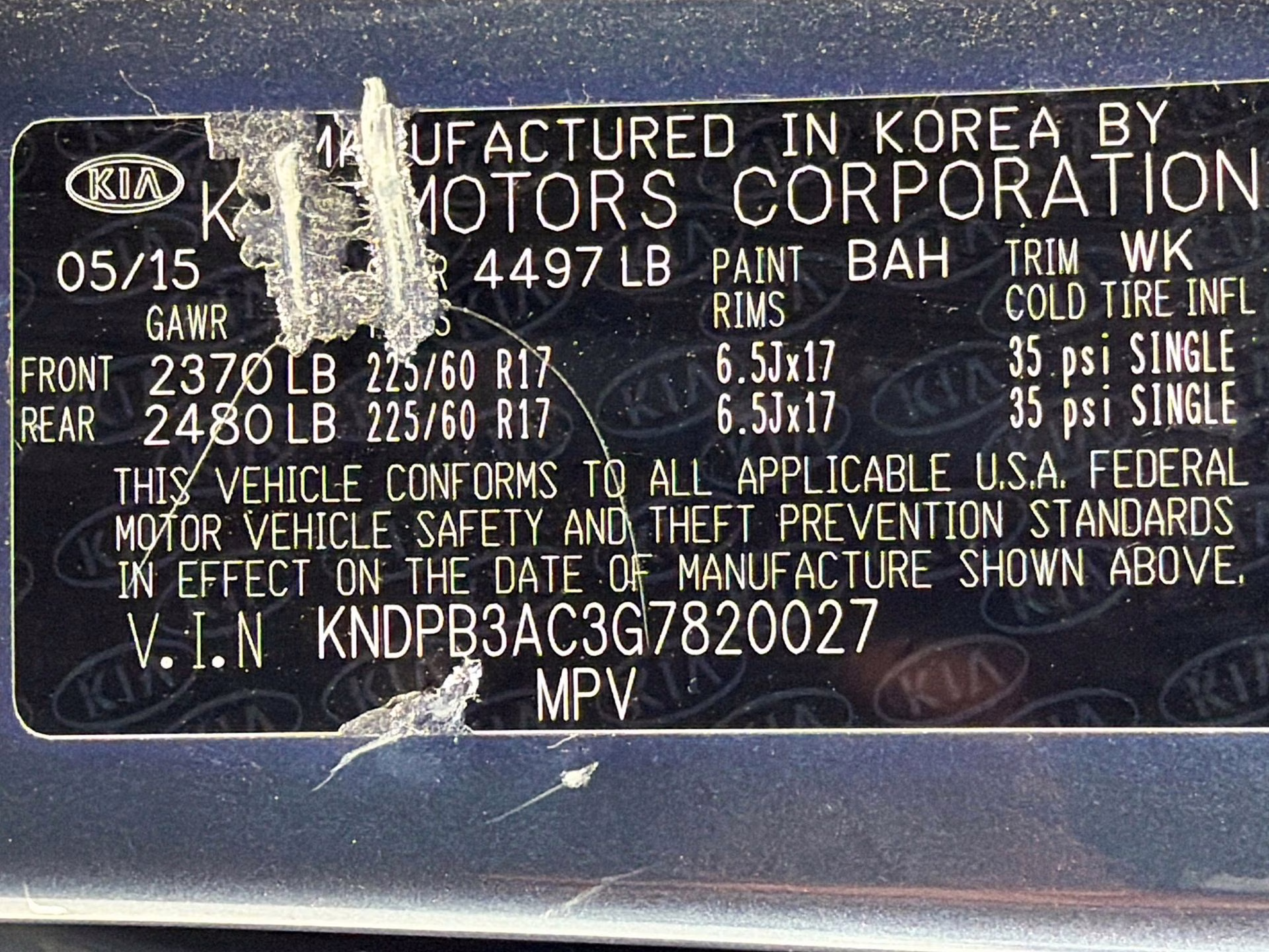 2016 Twilight Blue Kia Sportage LX FWD SUV