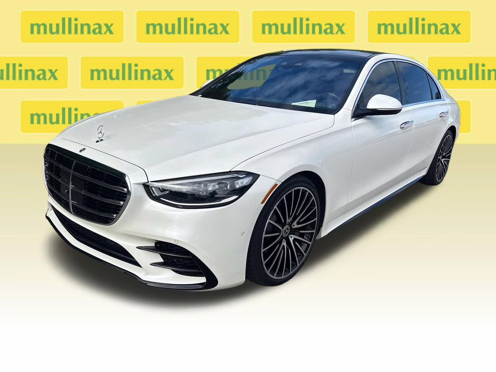 2021 designo Diamond White Metallic Mercedes-Benz S-Class S 580 AWD Sedan
