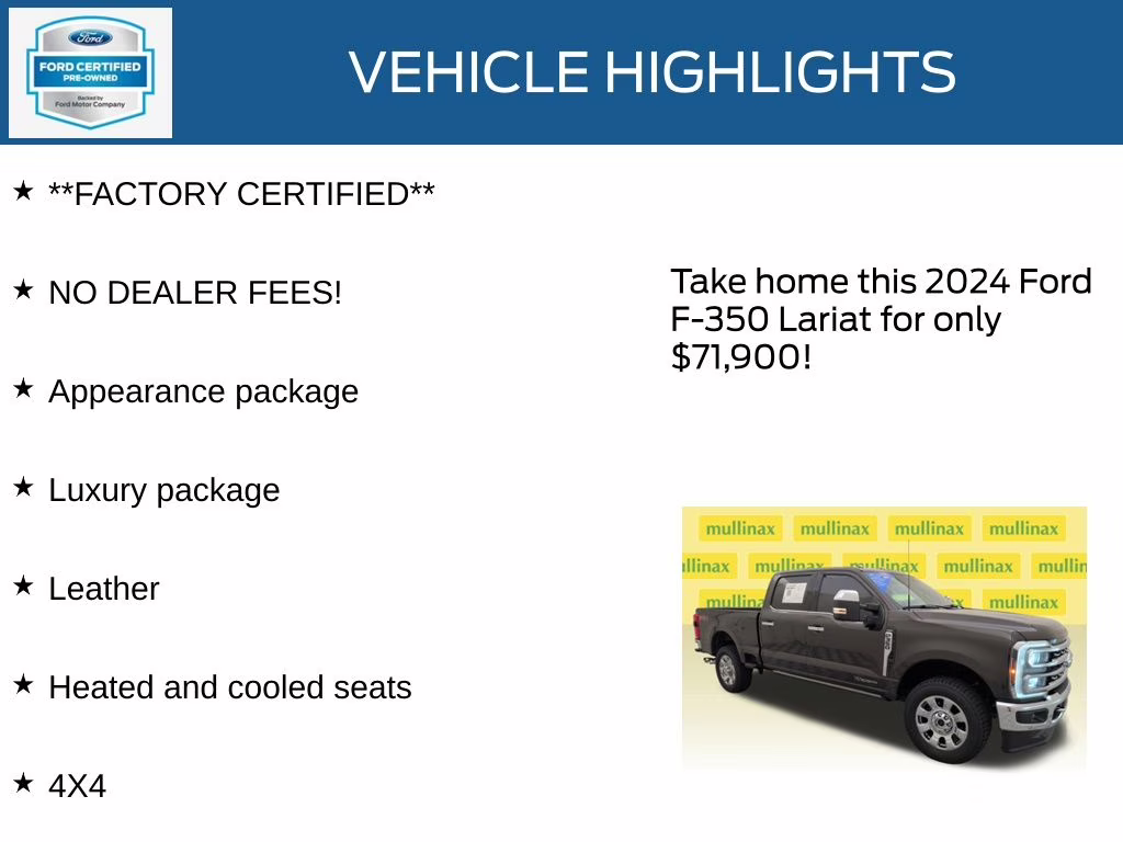2024 Darkened Bronze Metallic Ford Super Duty F-350 SRW Lariat 4X4 Truck