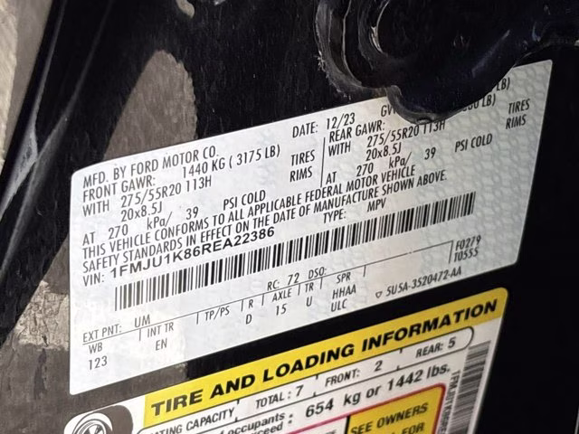 2024 Agate Black Metallic Ford Expedition Limited RWD SUV
