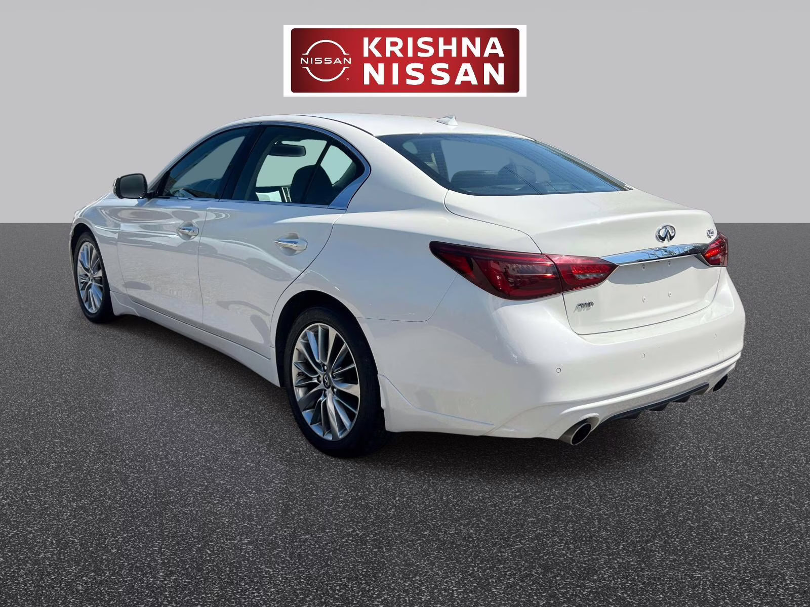 2023 White INFINITI Q50 LUXE AWD AWD Sedan