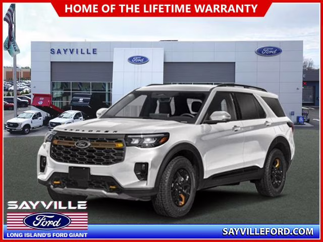 2026 Space White Metallic Ford Explorer Tremor 4WD 4X4 SUV