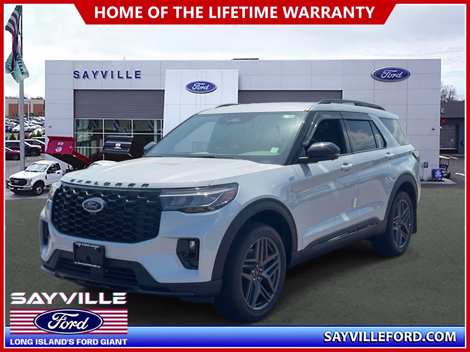2026 Space White Metallic Ford Explorer ST-Line 4WD 4X4 SUV
