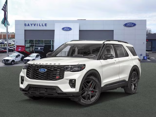 2026 Star White Metallic Tri-Coat Ford Explorer ST 4WD 4X4 SUV