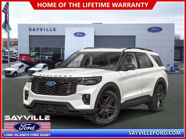 2026 Star White Metallic Tri-Coat Ford Explorer ST 4WD 4X4 SUV