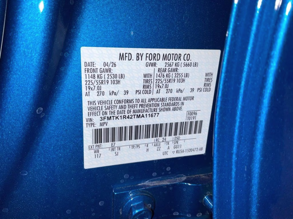 2026 Blue Metallic Ford Mustang Mach-E Select RWD SUV
