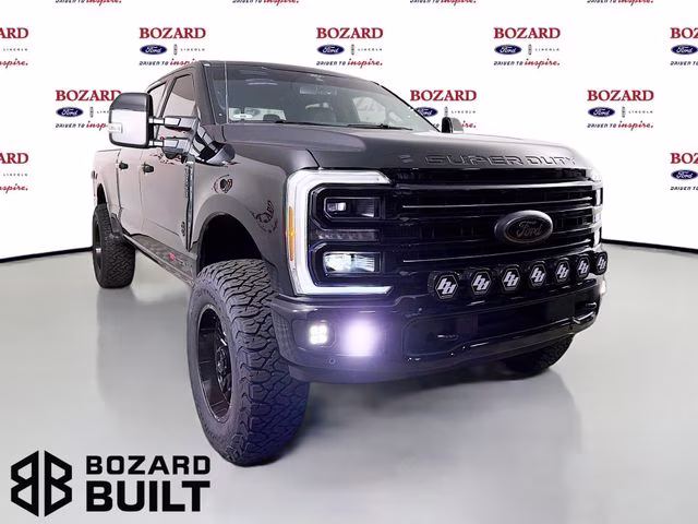 2026 Agate Black Metallic Ford Super Duty F-350 SRW Platinum Bozard Built 4X4 Truck