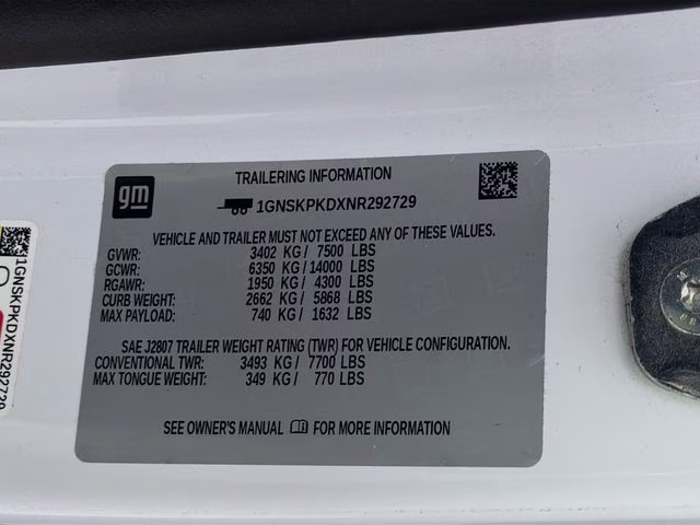 2022 Summit White Chevrolet Tahoe Z71 4X4 SUV