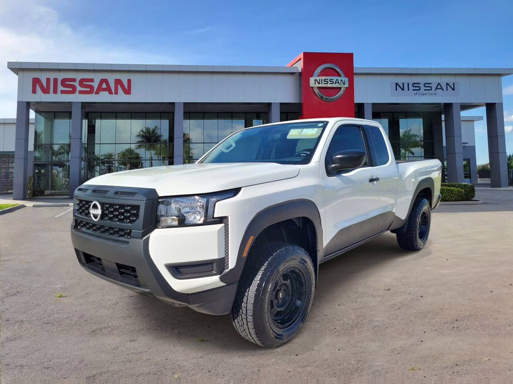 2025 Glacier White Nissan Frontier S 4X4 Truck