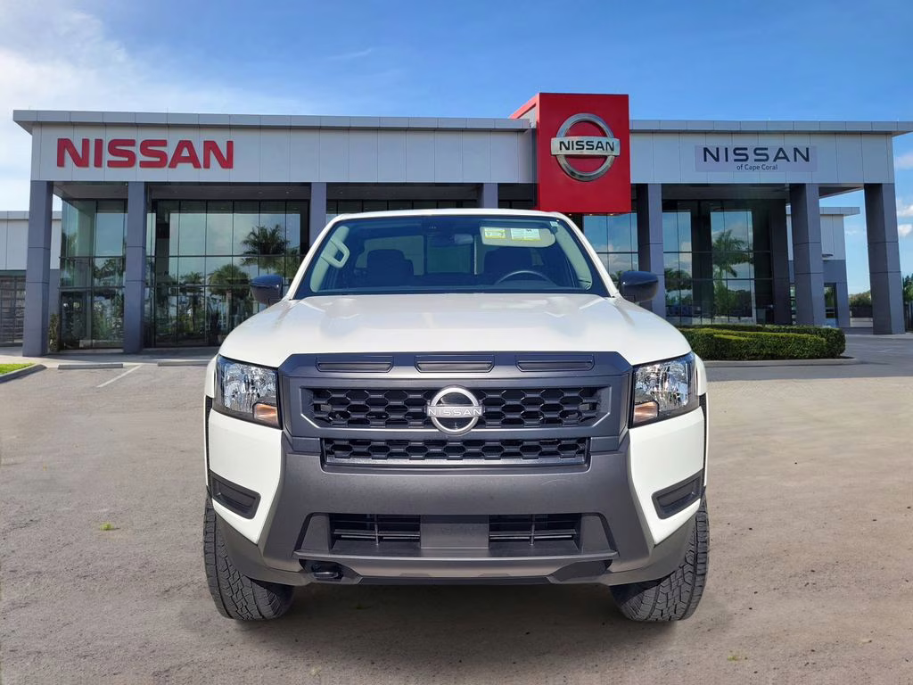 2025 Glacier White Nissan Frontier S 4X4 Truck