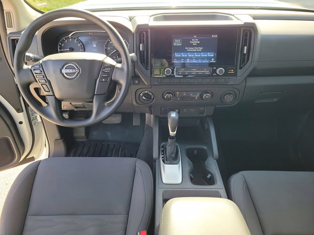 2025 Glacier White Nissan Frontier S 4X4 Truck