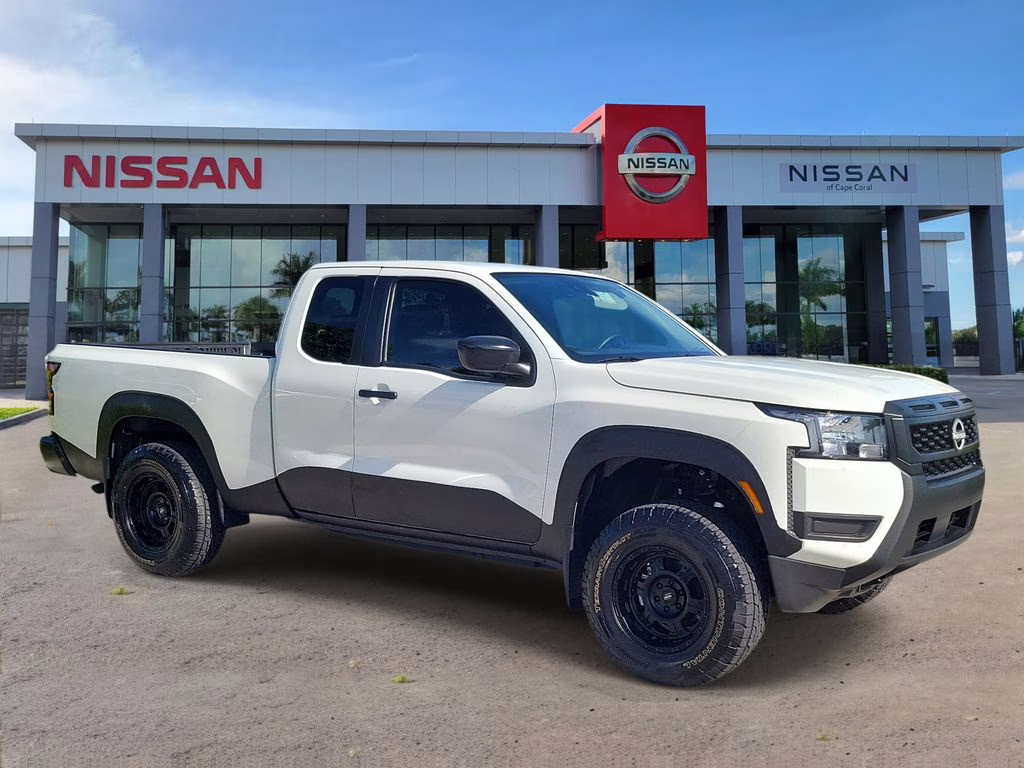 2025 Glacier White Nissan Frontier S 4X4 Truck