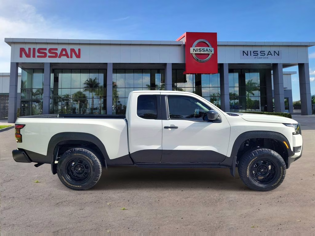 2025 Glacier White Nissan Frontier S 4X4 Truck