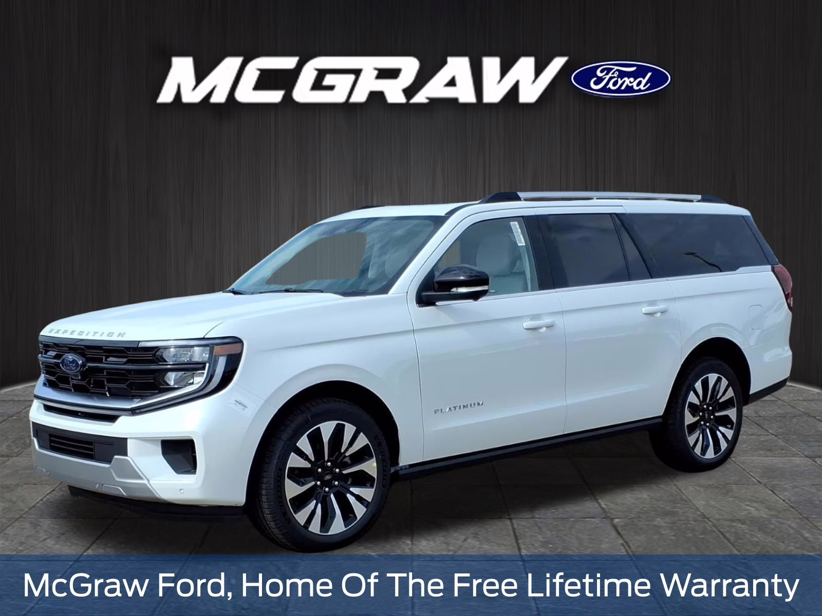 2026 White Ford Expedition Max Platinum 4X4 SUV