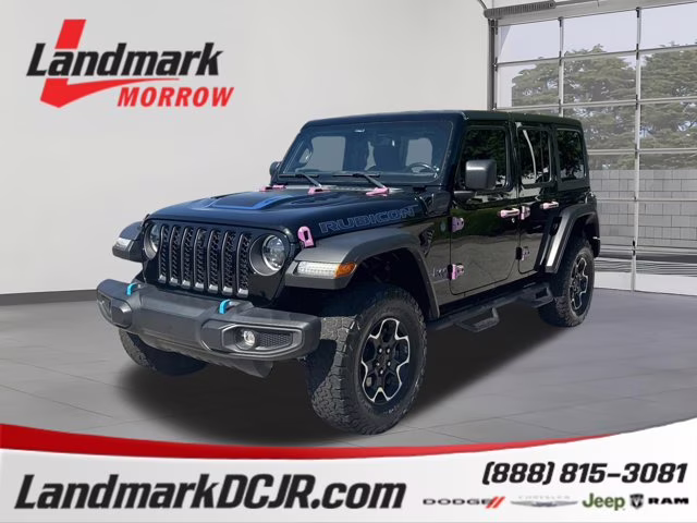 2023 Black Clearcoat Jeep Wrangler 4xe Rubicon 4X4 Convertible
