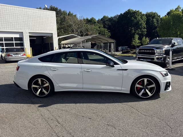 2023 Glacier White Audi A5 Sportback S line Premium Plus AWD Hatchback