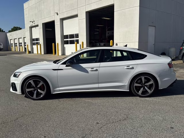 2023 Glacier White Audi A5 Sportback S line Premium Plus AWD Hatchback