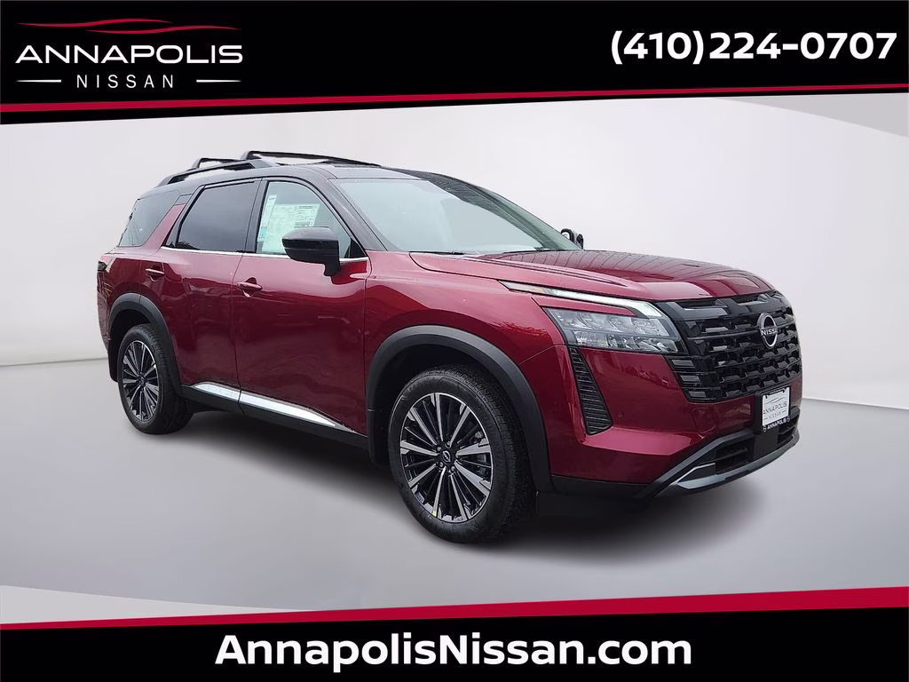 2026 Scarlet Ember/Super Black Nissan Pathfinder Platinum 4X4 SUV