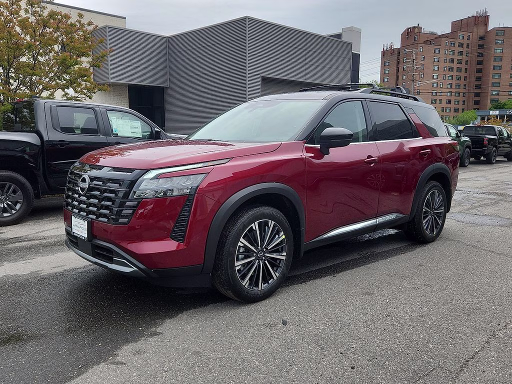 2026 Scarlet Ember/Super Black Nissan Pathfinder Platinum 4X4 SUV