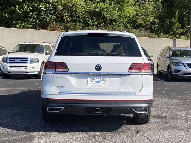 2021 Pure White Volkswagen Atlas 3.6L V6 SE w/Technology FWD SUV