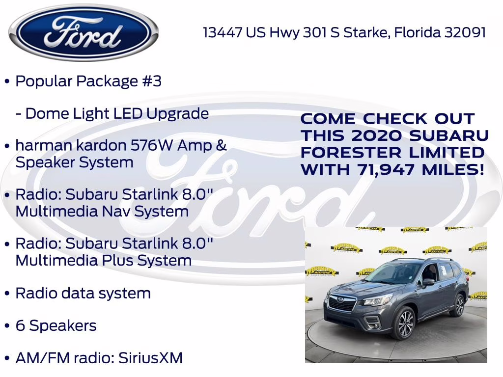 2020 Magnetite Gray Metallic Subaru Forester Limited AWD SUV