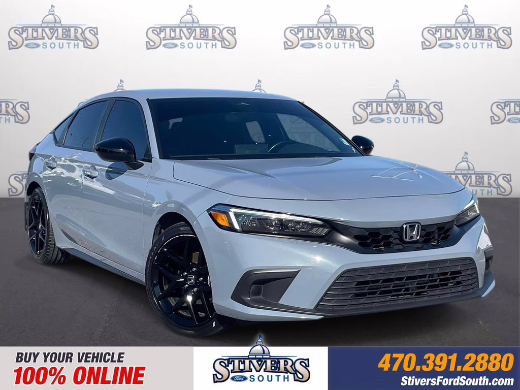 2024 Grey Honda Civic Sport FWD Hatchback
