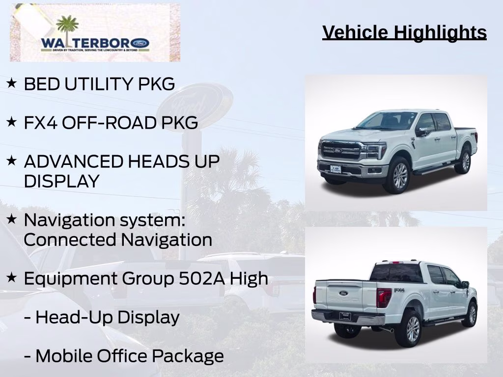 2026 Star White Metallic Tri-Coat Ford F-150 Lariat 4X4 Truck