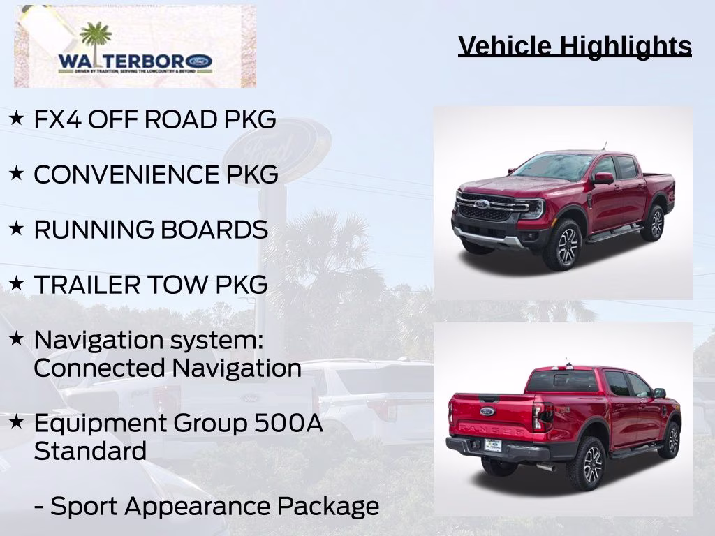 2026 Ruby Red Metallic Tinted Clearcoat Ford Ranger Lariat 4X4 Truck