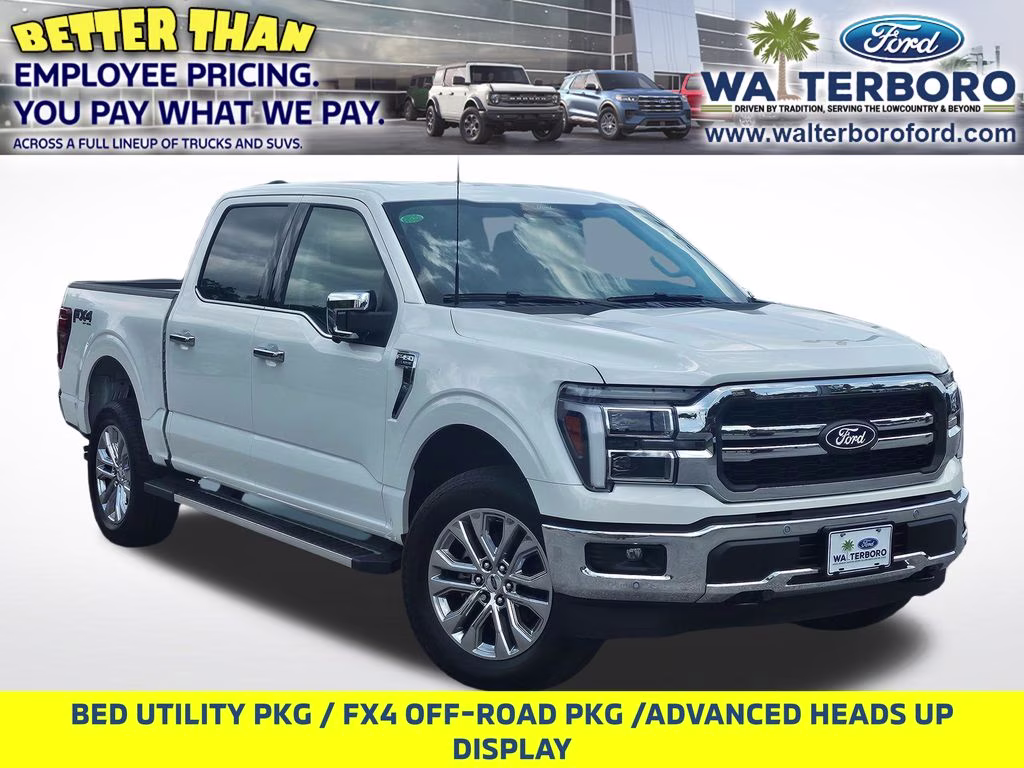 2026 Star White Metallic Tri-Coat Ford F-150 Lariat 4X4 Truck