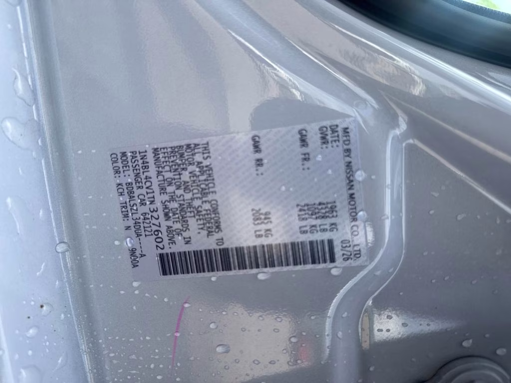 2026 Gray Sky/Super Black Nissan Altima 2.5 SR FWD Sedan