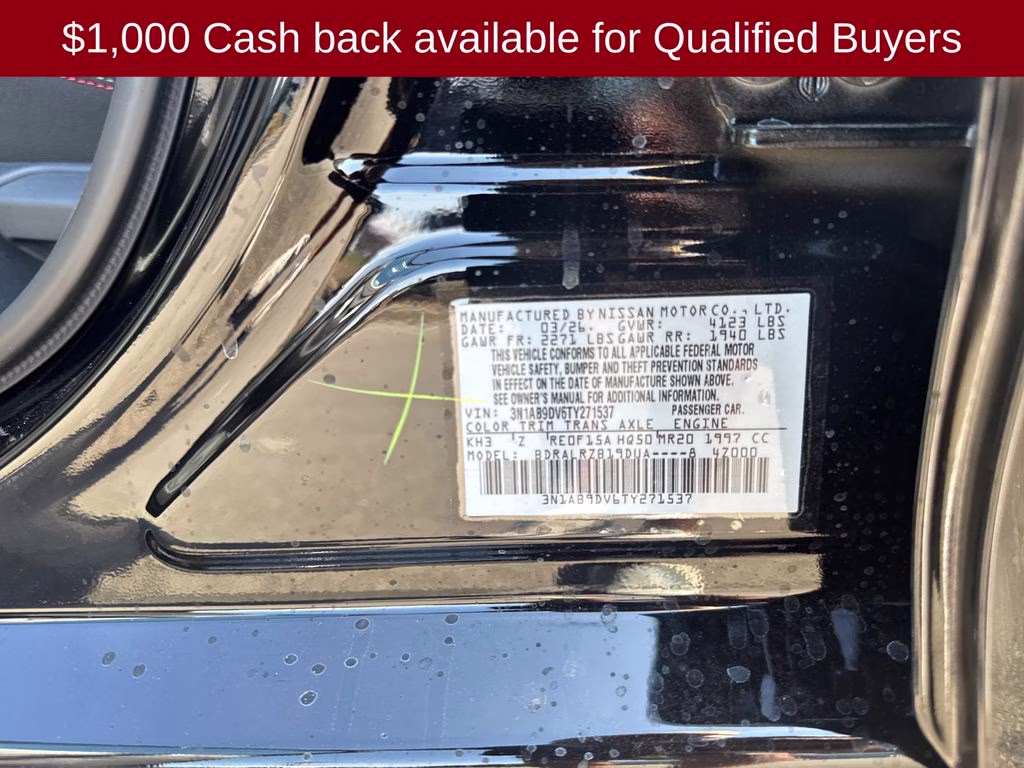 2026 Super Black Nissan Sentra SR FWD Sedan