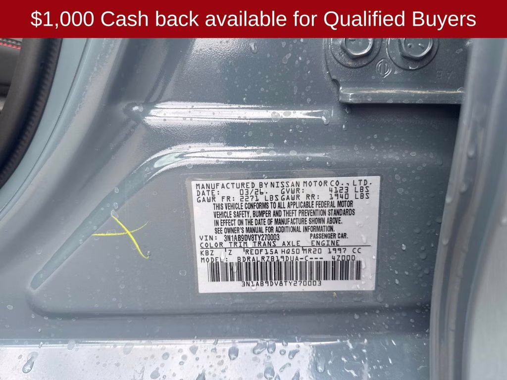 2026 Atlantic Gray Metallic Nissan Sentra SR FWD Sedan